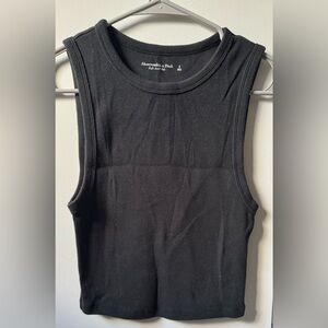 Abercrombie & Fitch Black Cropped Tank Top